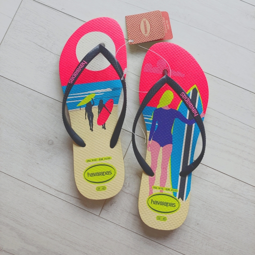 Havaianas Surfer Girl Flip Flops NEW